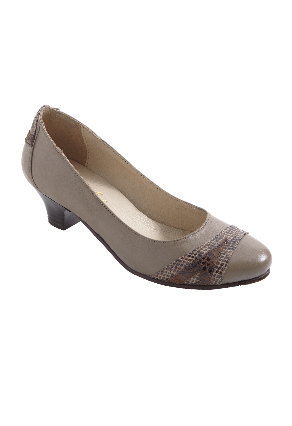 Escarpins bicolores cuir