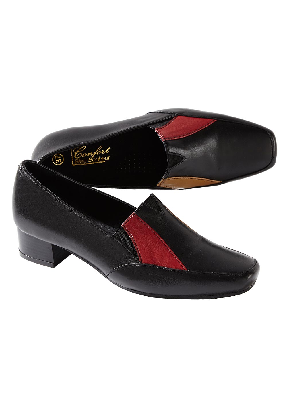 Trotteurs cuir élastiqués