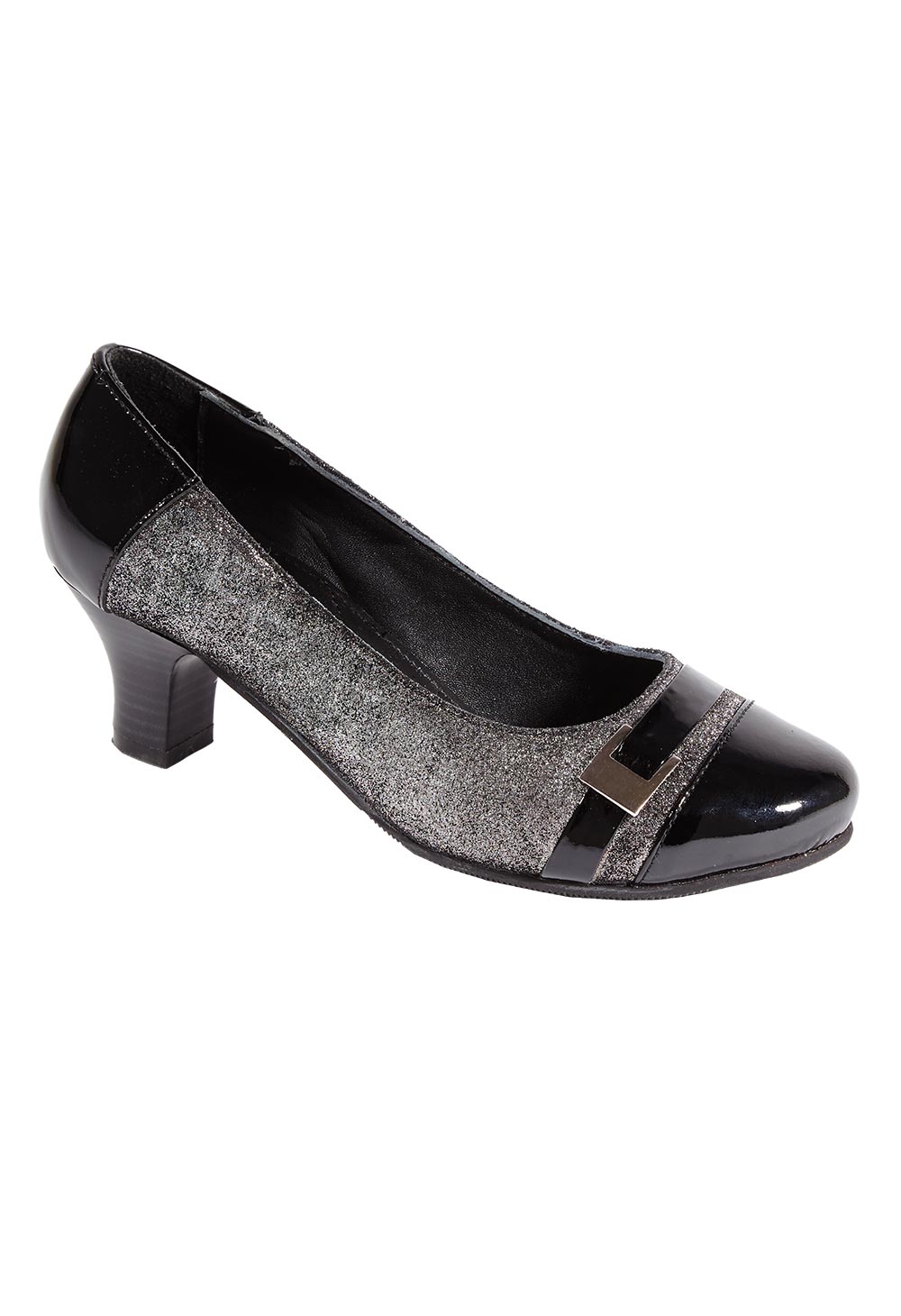 Escarpin pailleté et vernis