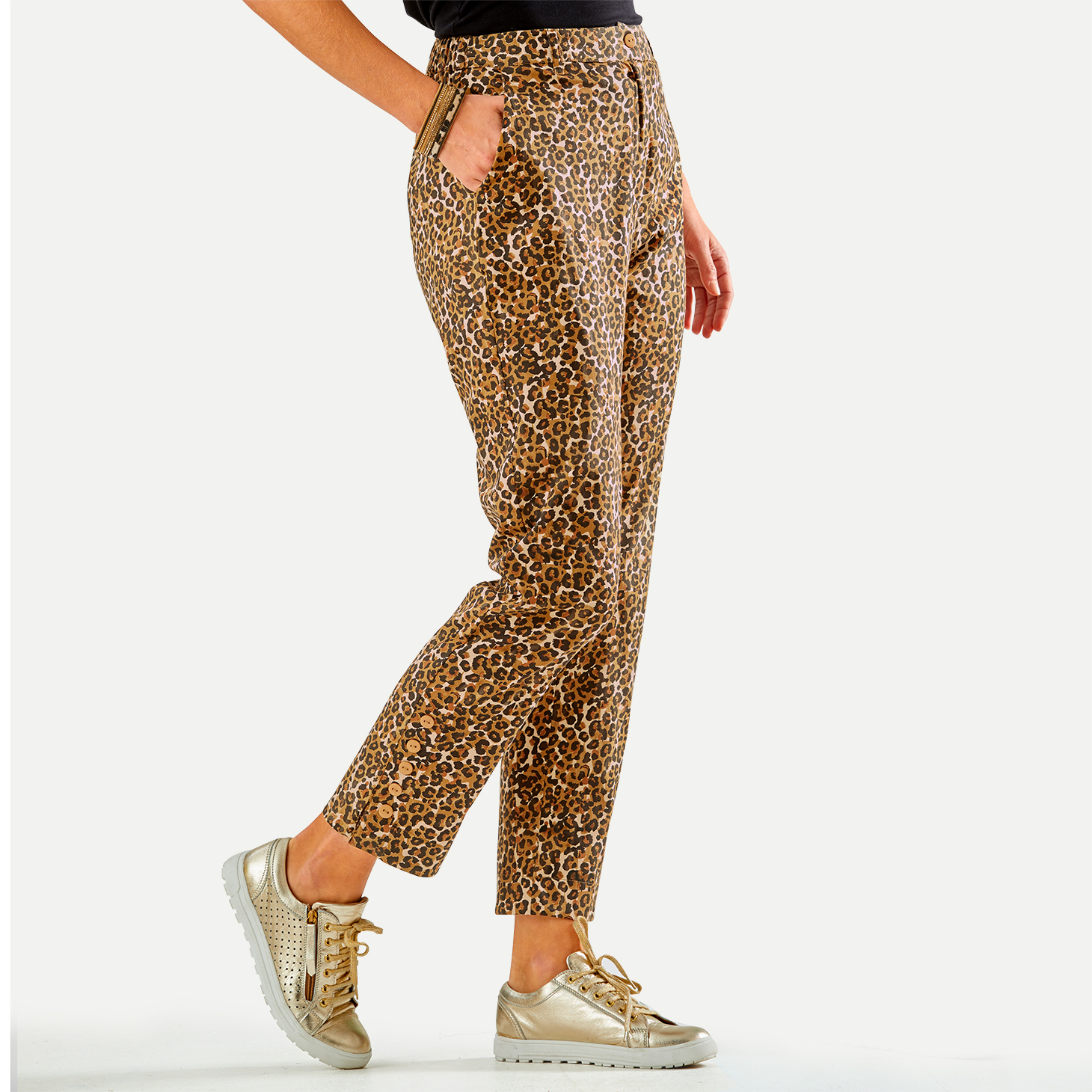 Pantalon 7/8e imprimé léopard
