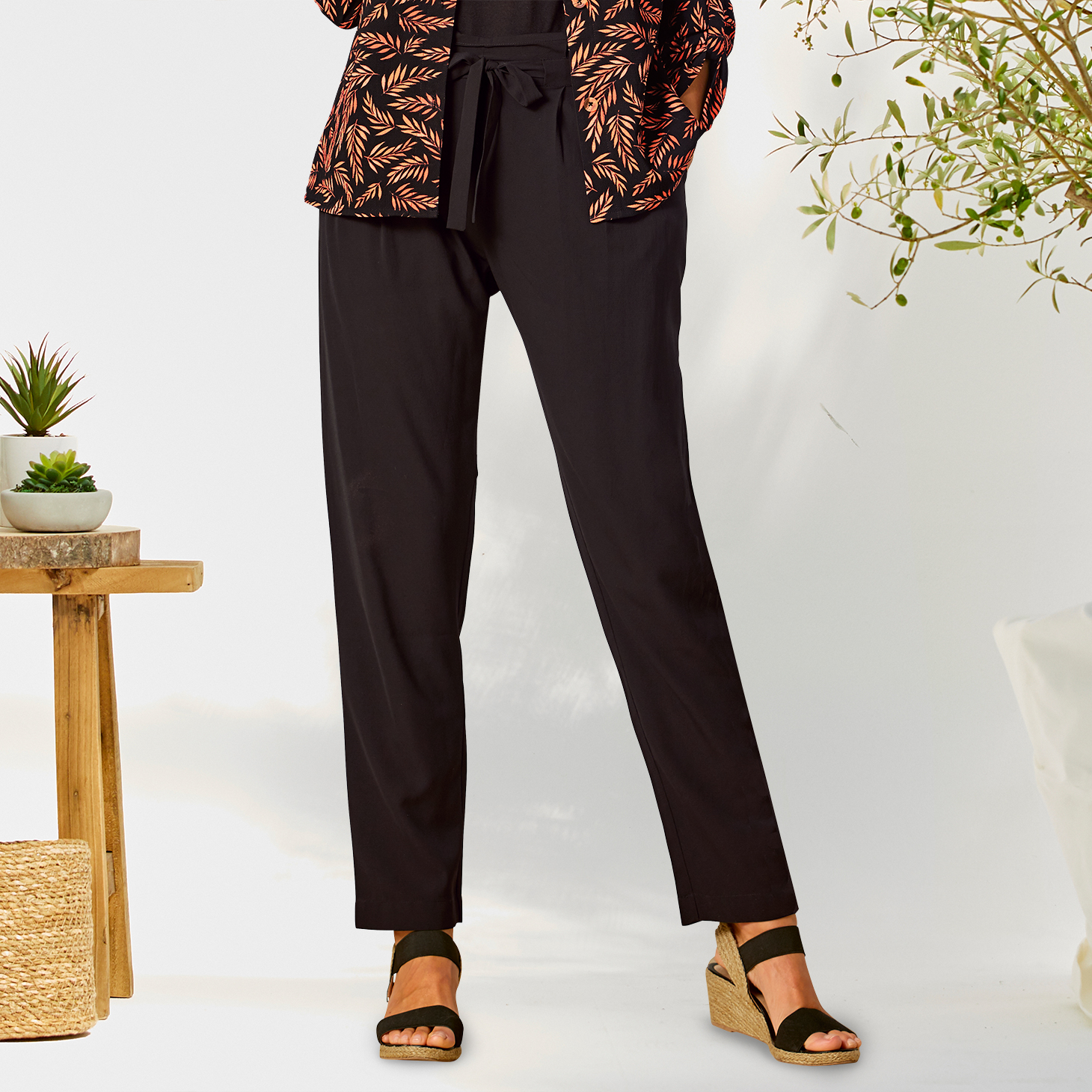 Pantalon à pinces léger