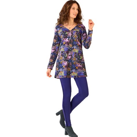 Patchwork floral et caleçon affinant tout confort pour un look pétillant et valorisant !