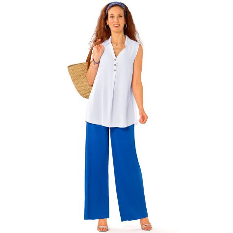 Ligne allongée en fluidité dans cette tenue estivale décontractée-chic !