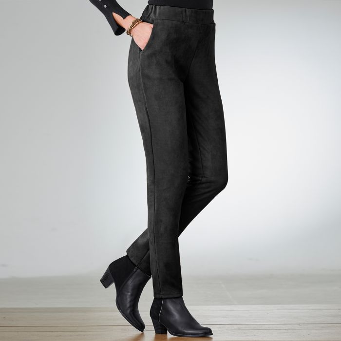 Pantalon en suedine Bleu Bonheur