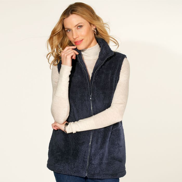 Manteaux & Vestes, Veste Sans Manches En Polaire Sherpa Evening Blue