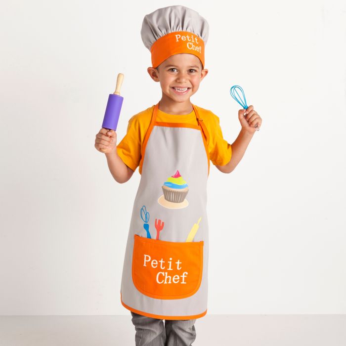 Ensemble de cuisinier enfant avec tablier et toque