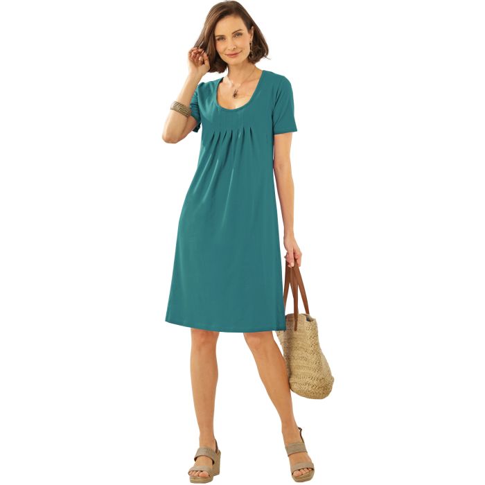 Robe unie manche courte top