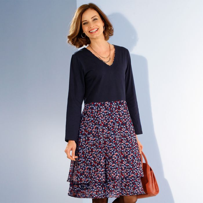 Robe effet 2 en 1 Bleu Bonheur