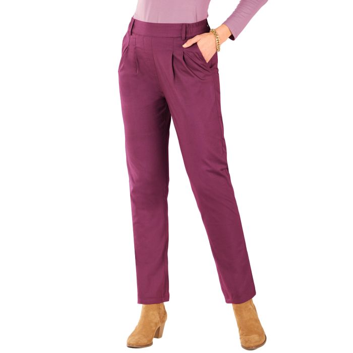 Pantalon avec ceinture elastique femme outlet