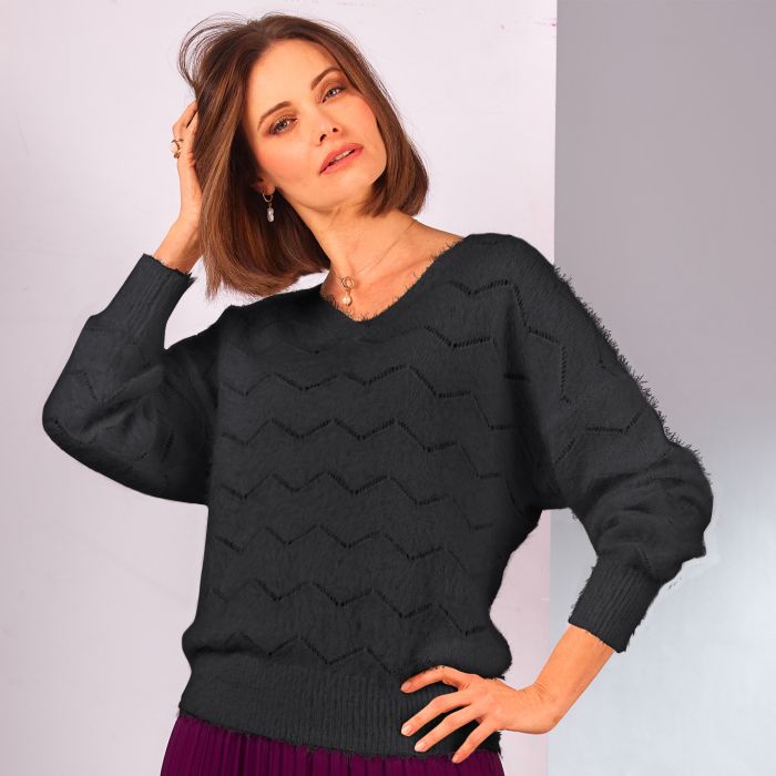 Pull maille poilu femme new arrivals