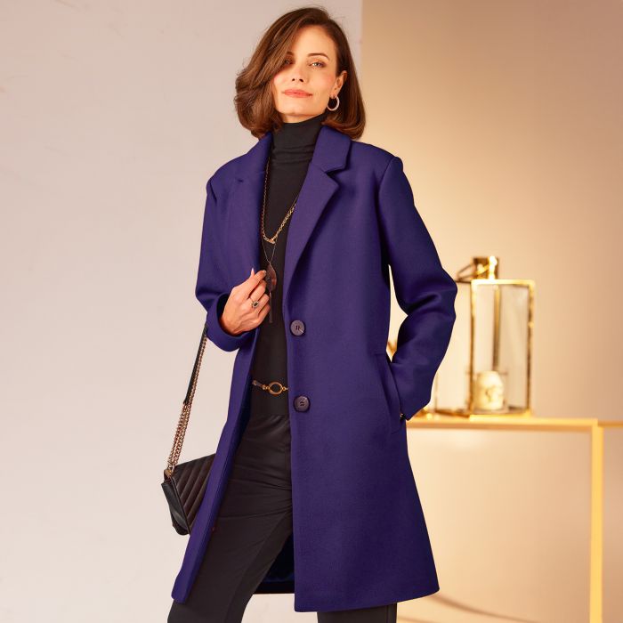 Manteau Qualite Or Bleu Bonheur