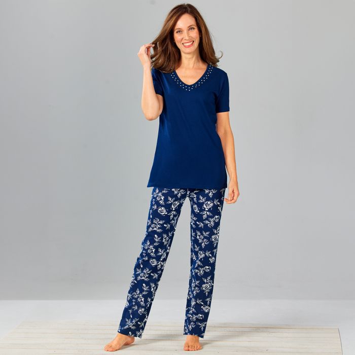 Pyjama imprime Bleu Bonheur
