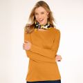 Pull maille satinée col rond