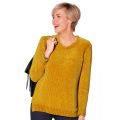 Pull femme maille chenille
