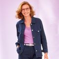 Veste brodée twill extensible