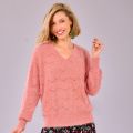 Pull en maille poilue
