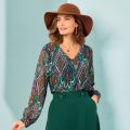 Blouse imprimé ethnique