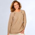 Pull torsadé toucher doux