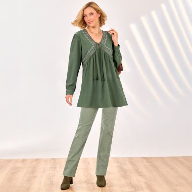Total look vert esprit bohème