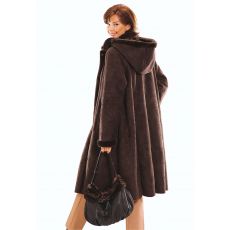 Manteau aspect peau lainée