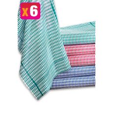 Essuie-mains à carreaux x 6