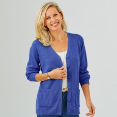 bleu bonheur gilet femme