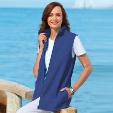 gilet sans manche femme bleu