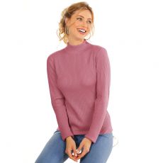Pull uni col montant