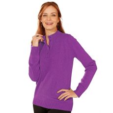 Pull col tunisien boutonné
