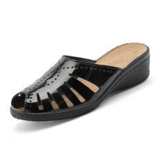 Mules cuir velours ou verni