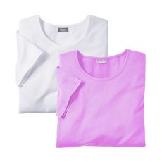 Tee-shirt uni pur coton x2