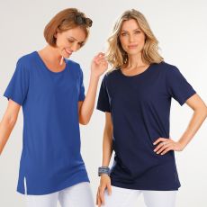 Tee-shirt uni pur coton x2