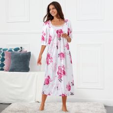 Chemise de nuit femme pas cher Grande taille Bleu Bonheur