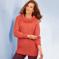 Pull col châle toucher doux
