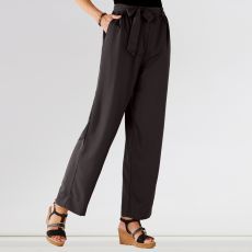 Pantalon large en tissu crêpe