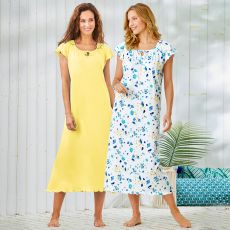Chemise de nuit femme pas cher Grande taille Bleu Bonheur