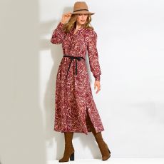 Robe longue imprimée crêpe