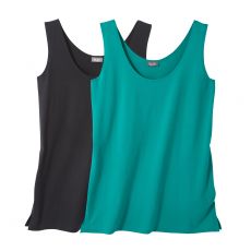 Débardeur uni pur coton x2