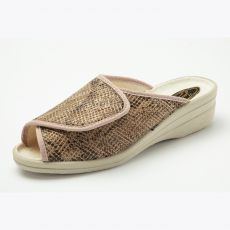 Mules textile imprimé python