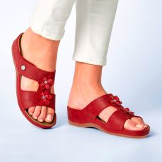 Mules avec fleurs et strass