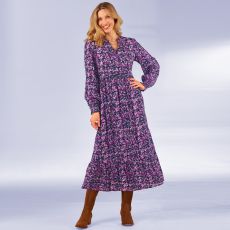 Robe longue imprimée graphique
