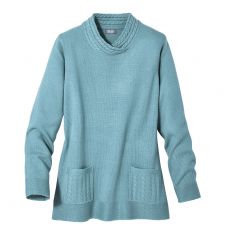 Pull maille jersey col montant