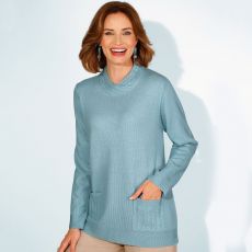 Pull maille col croisé