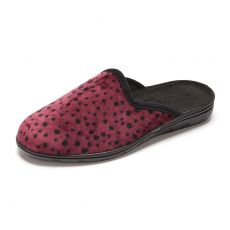 Mules en velours imprimé