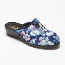 Mules en velours imprimé