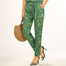 Pantalon fluide imprimé fleurs