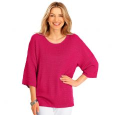 Pull uni tricotage fantaisie