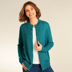 Cardigan uni boutonné