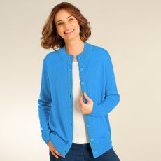 Cardigan uni boutonné