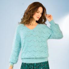 Pull en maille poilue